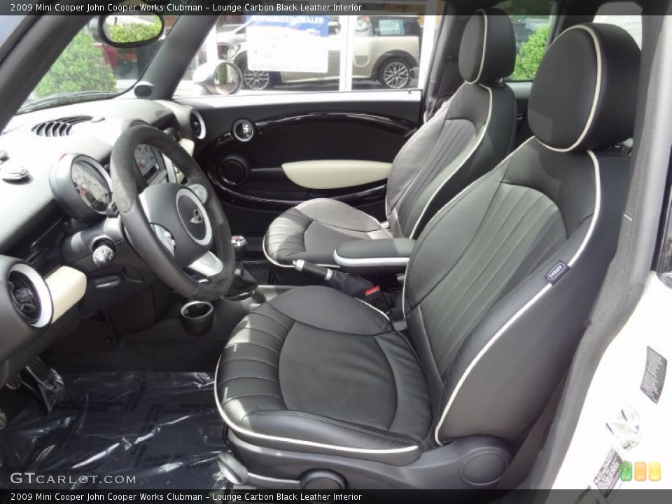 Lounge Carbon Black Leather Interior Photo for the 2009 Mini Cooper John Cooper Works Clubman #81253768