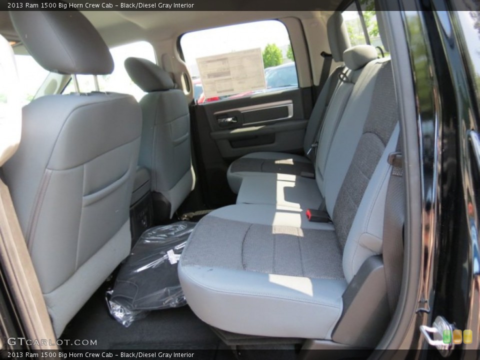 Black/Diesel Gray Interior Rear Seat for the 2013 Ram 1500 Big Horn Crew Cab #81253876