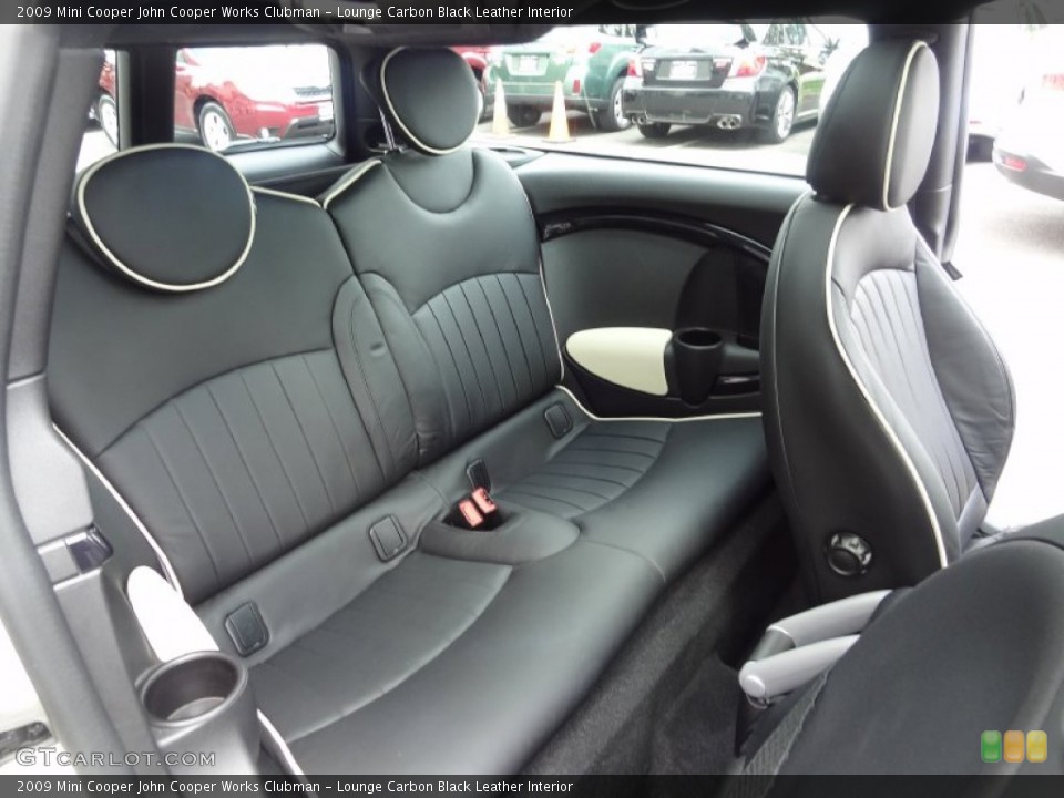 Lounge Carbon Black Leather Interior Rear Seat for the 2009 Mini Cooper John Cooper Works Clubman #81253891