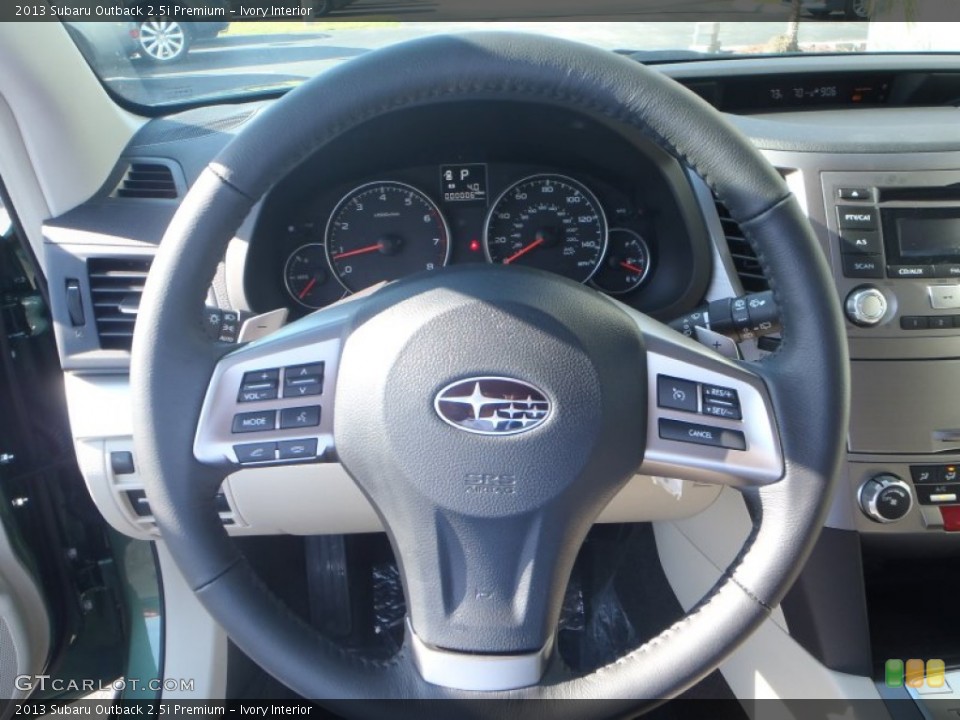 Ivory Interior Steering Wheel for the 2013 Subaru Outback 2.5i Premium #81255860