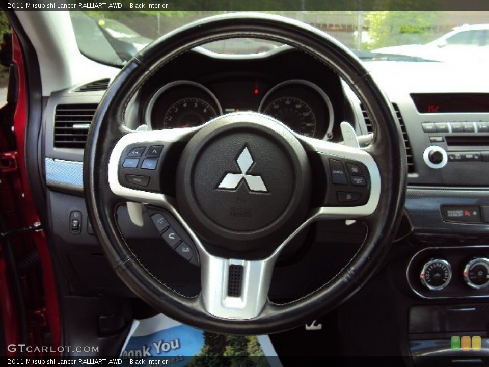 Black Interior Steering Wheel for the 2011 Mitsubishi Lancer RALLIART AWD #81256235