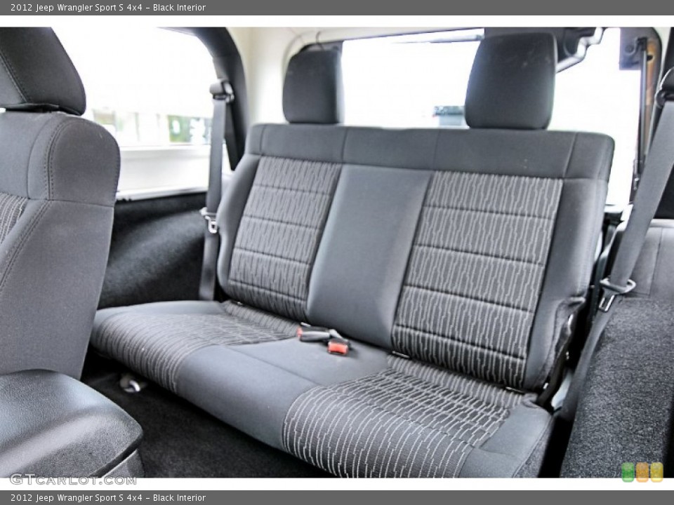 Black Interior Rear Seat for the 2012 Jeep Wrangler Sport S 4x4 #81256434