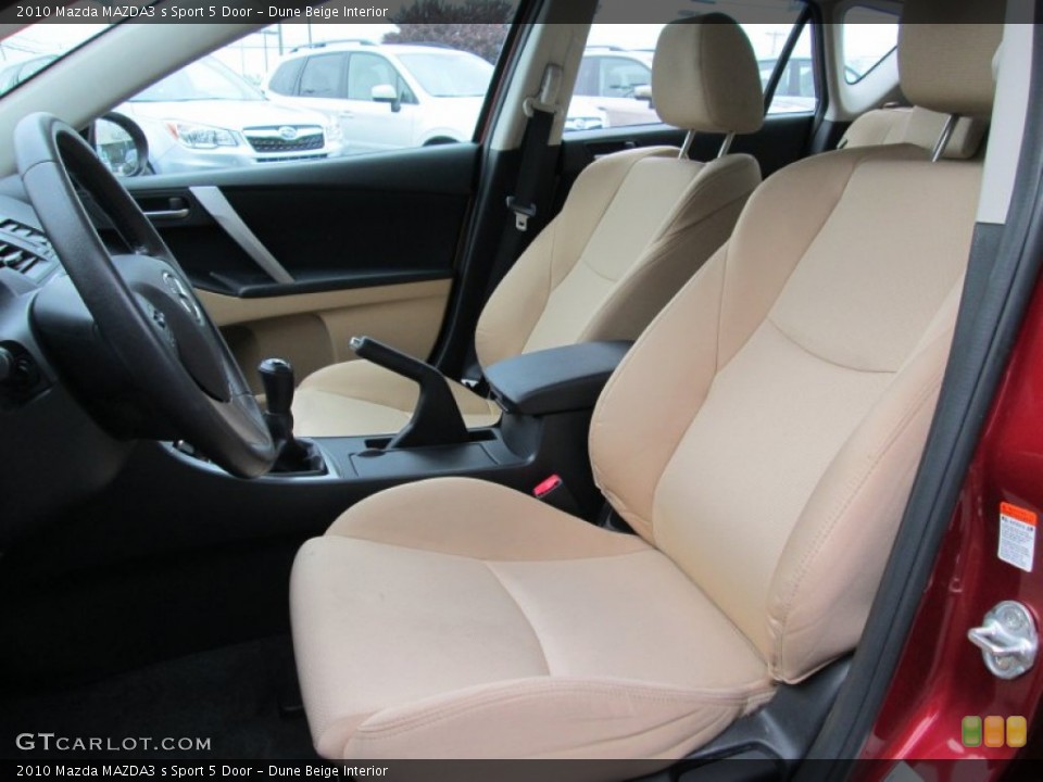 Dune Beige Interior Front Seat for the 2010 Mazda MAZDA3 s Sport 5 Door #81257622