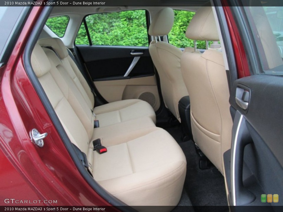 Dune Beige Interior Rear Seat for the 2010 Mazda MAZDA3 s Sport 5 Door #81257736