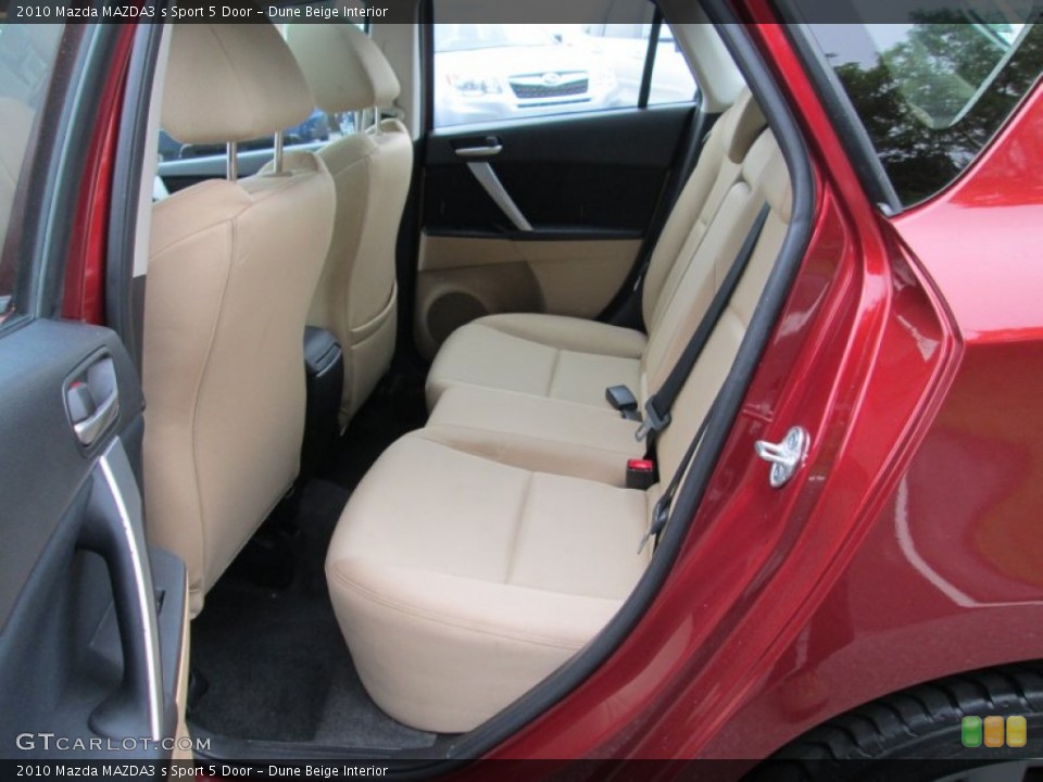 Dune Beige Interior Rear Seat for the 2010 Mazda MAZDA3 s Sport 5 Door #81257756