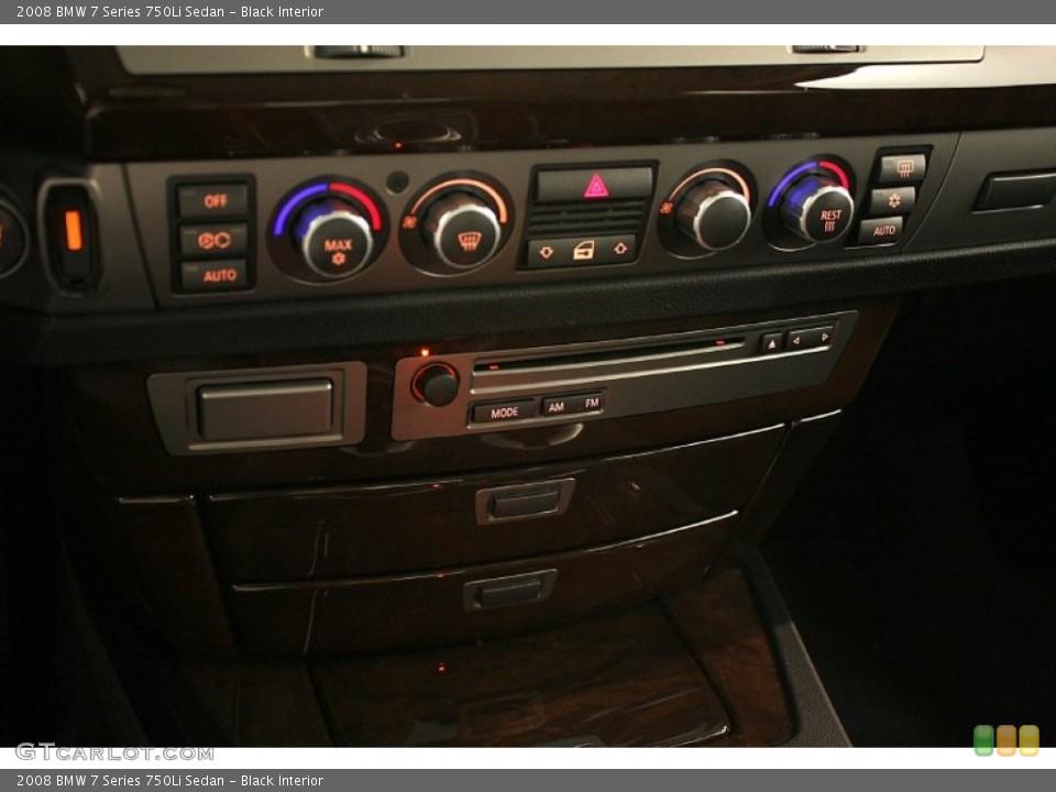 Black Interior Controls for the 2008 BMW 7 Series 750Li Sedan #81261985