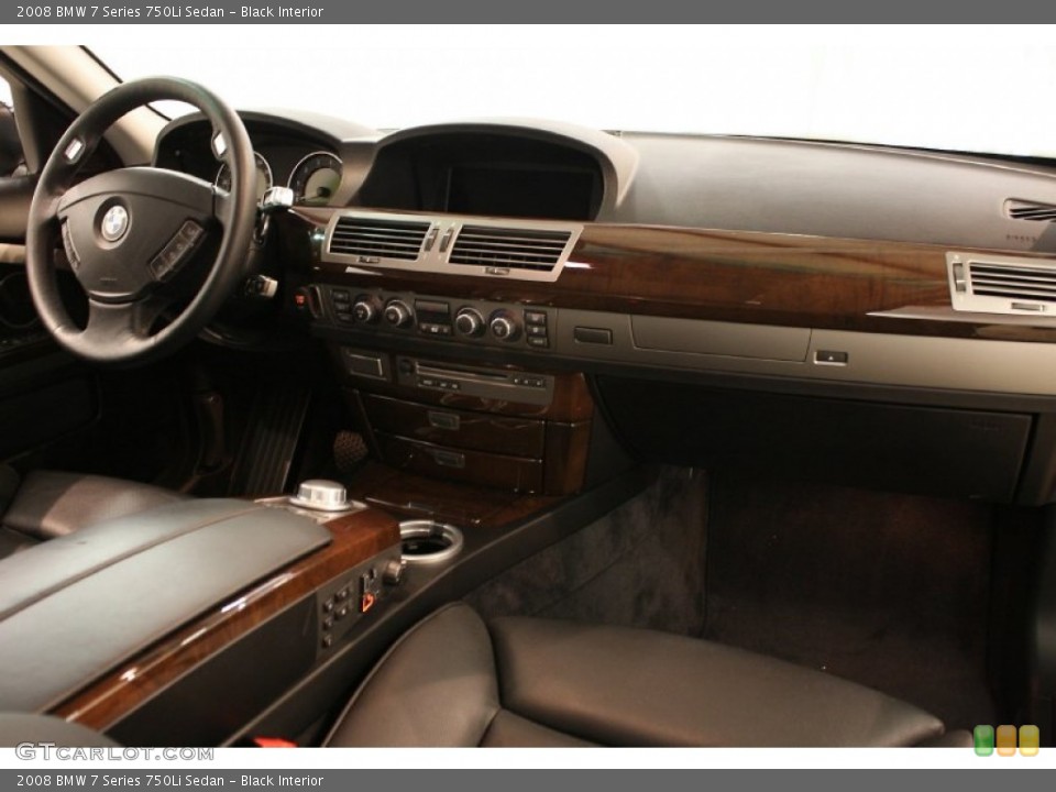 Black Interior Dashboard for the 2008 BMW 7 Series 750Li Sedan #81262162