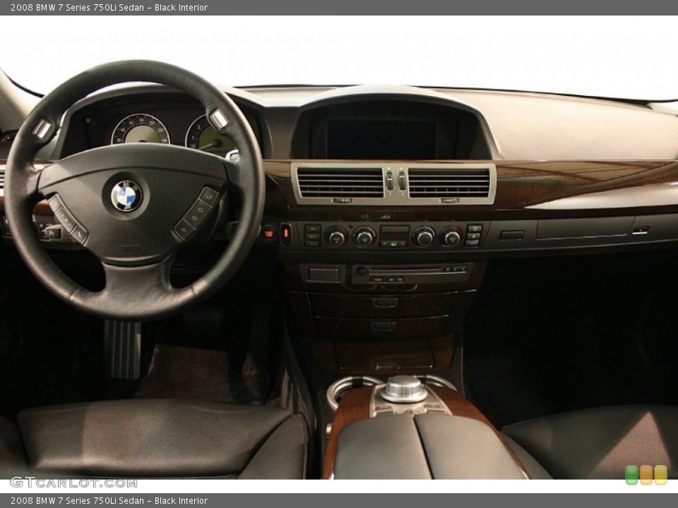 Black Interior Dashboard for the 2008 BMW 7 Series 750Li Sedan #81262272