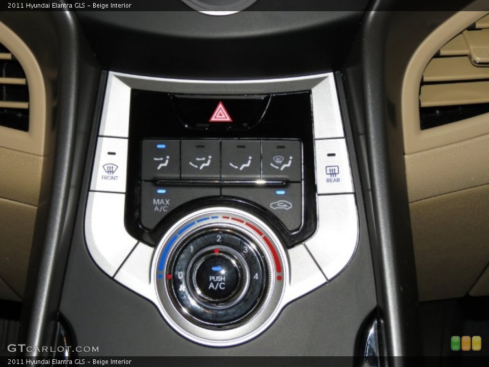 Beige Interior Controls for the 2011 Hyundai Elantra GLS #81264484
