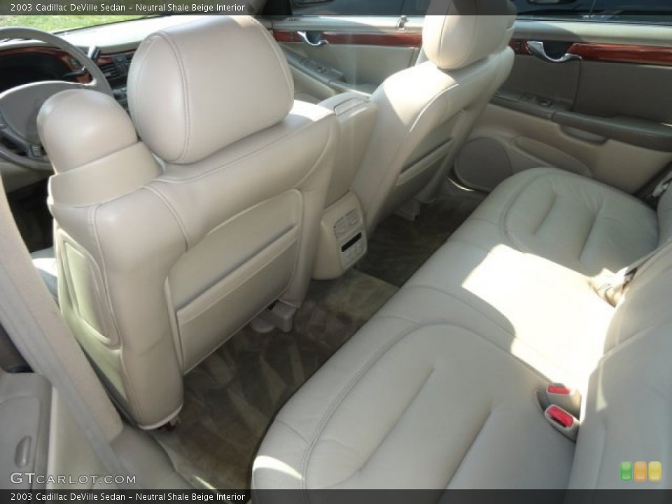 Neutral Shale Beige Interior Rear Seat for the 2003 Cadillac DeVille Sedan #81264545