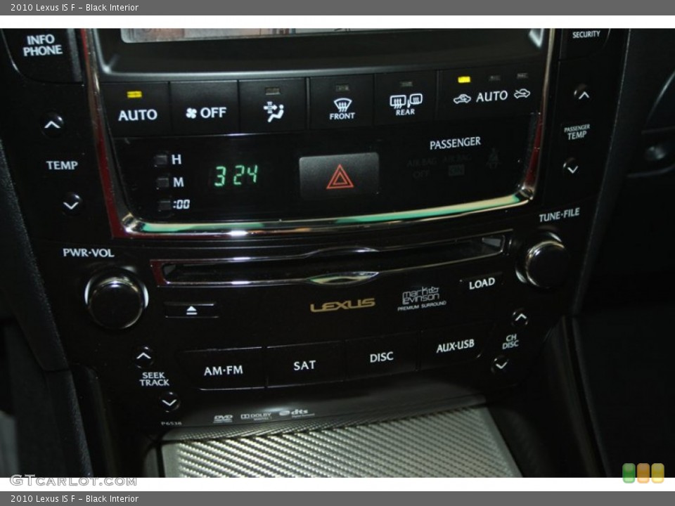 Black Interior Controls for the 2010 Lexus IS F #81265717
