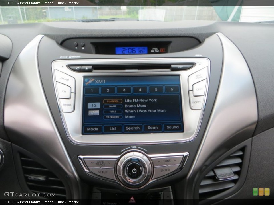 Black Interior Controls for the 2013 Hyundai Elantra Limited #81267628