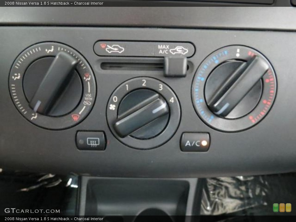 Charcoal Interior Controls for the 2008 Nissan Versa 1.8 S Hatchback #81268286