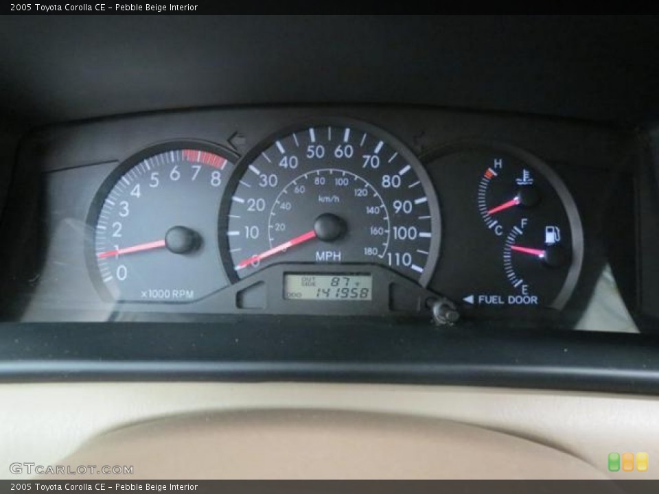 Pebble Beige Interior Gauges for the 2005 Toyota Corolla CE #81268936