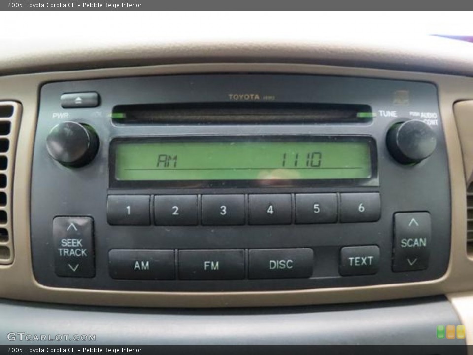 Pebble Beige Interior Audio System for the 2005 Toyota Corolla CE #81268960