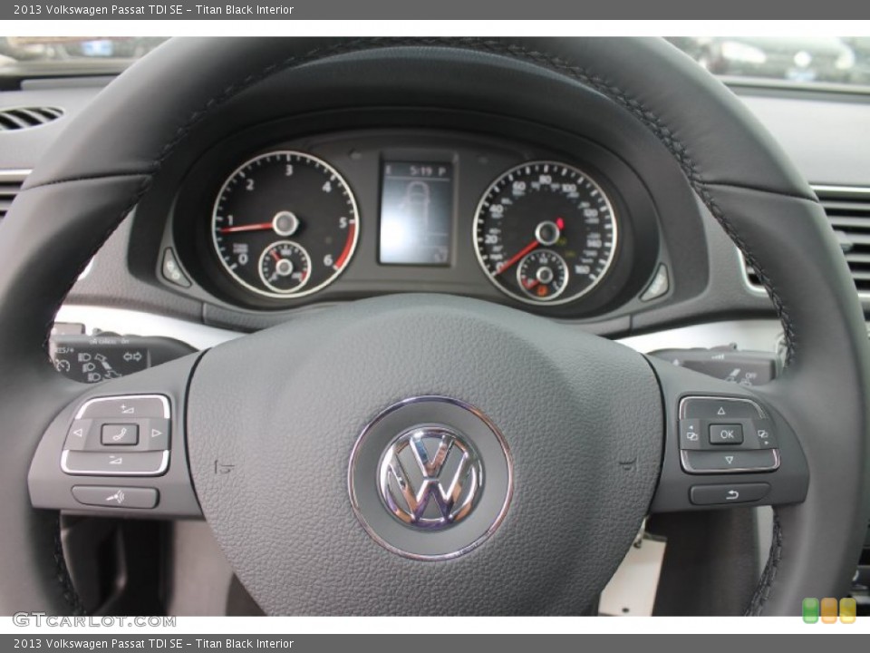 Titan Black Interior Steering Wheel for the 2013 Volkswagen Passat TDI SE #81269376