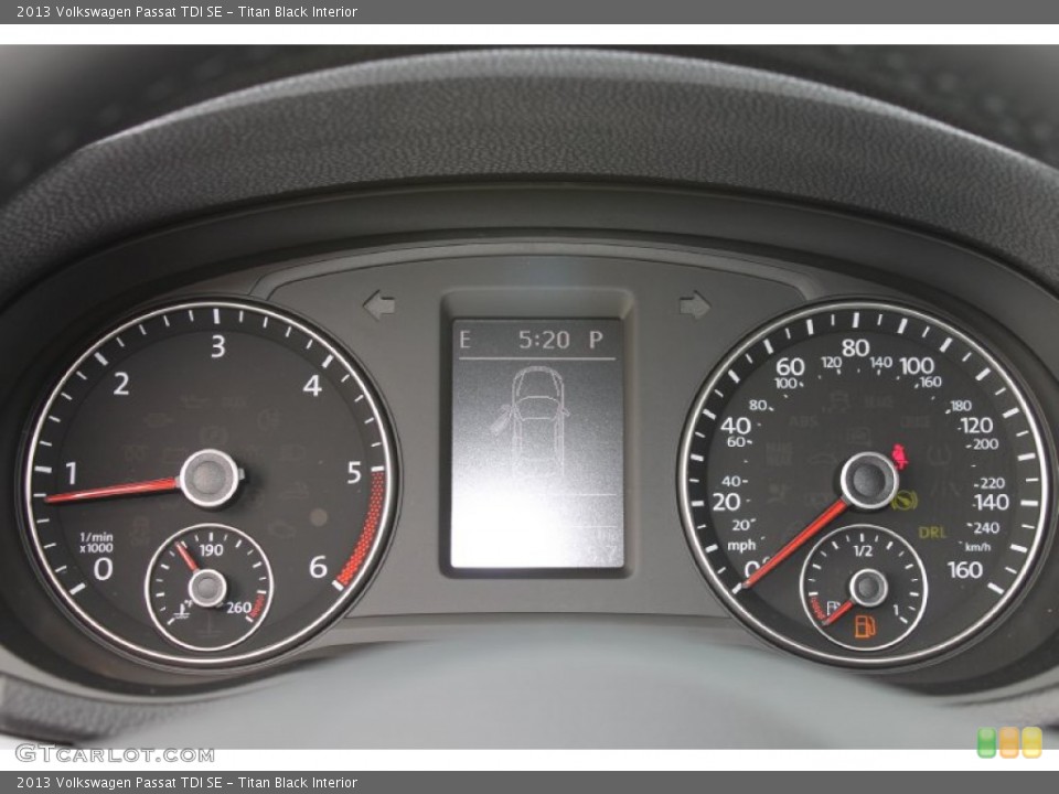 Titan Black Interior Gauges for the 2013 Volkswagen Passat TDI SE #81269395