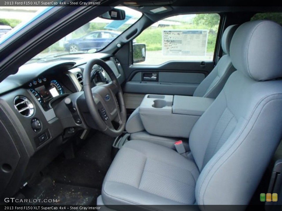 Steel Gray Interior Photo for the 2013 Ford F150 XLT SuperCab 4x4 #81269610