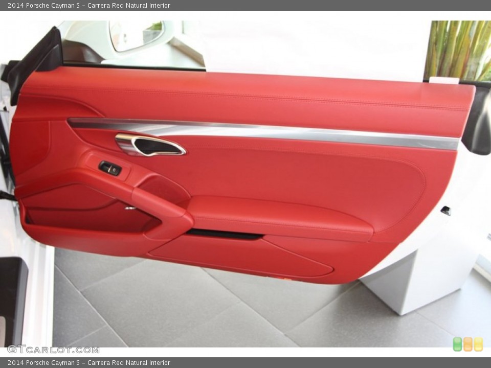Carrera Red Natural Interior Door Panel for the 2014 Porsche Cayman S #81269768