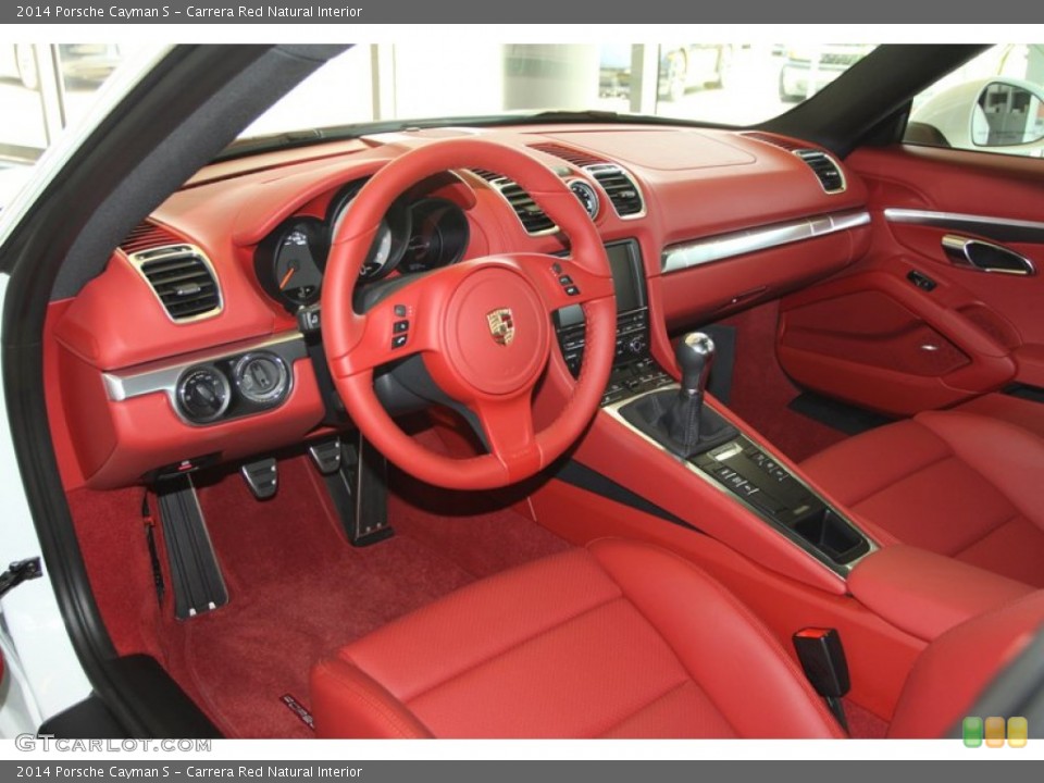 Carrera Red Natural Interior Prime Interior for the 2014 Porsche Cayman S #81269883