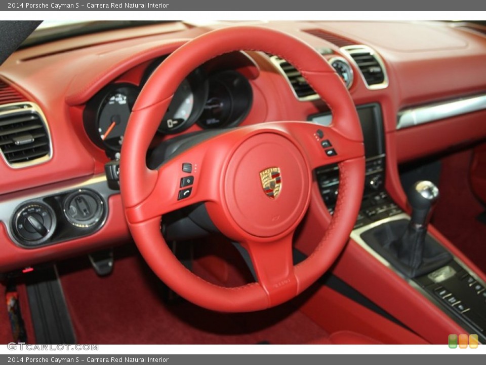 Carrera Red Natural Interior Steering Wheel for the 2014 Porsche Cayman S #81270048