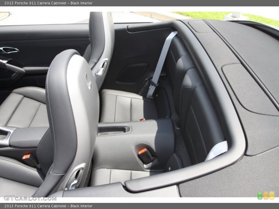 Black Interior Rear Seat for the 2013 Porsche 911 Carrera Cabriolet #81270947