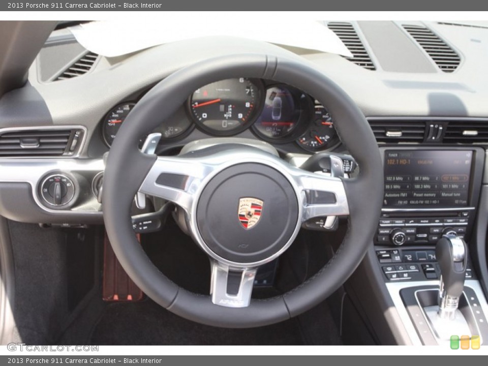 Black Interior Steering Wheel for the 2013 Porsche 911 Carrera Cabriolet #81270997