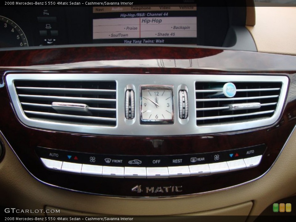Cashmere/Savanna Interior Controls for the 2008 Mercedes-Benz S 550 4Matic Sedan #81272002