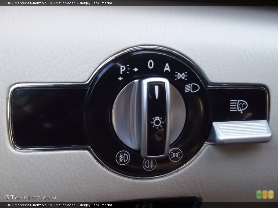 Beige/Black Interior Controls for the 2007 Mercedes-Benz S 550 4Matic Sedan #81273082