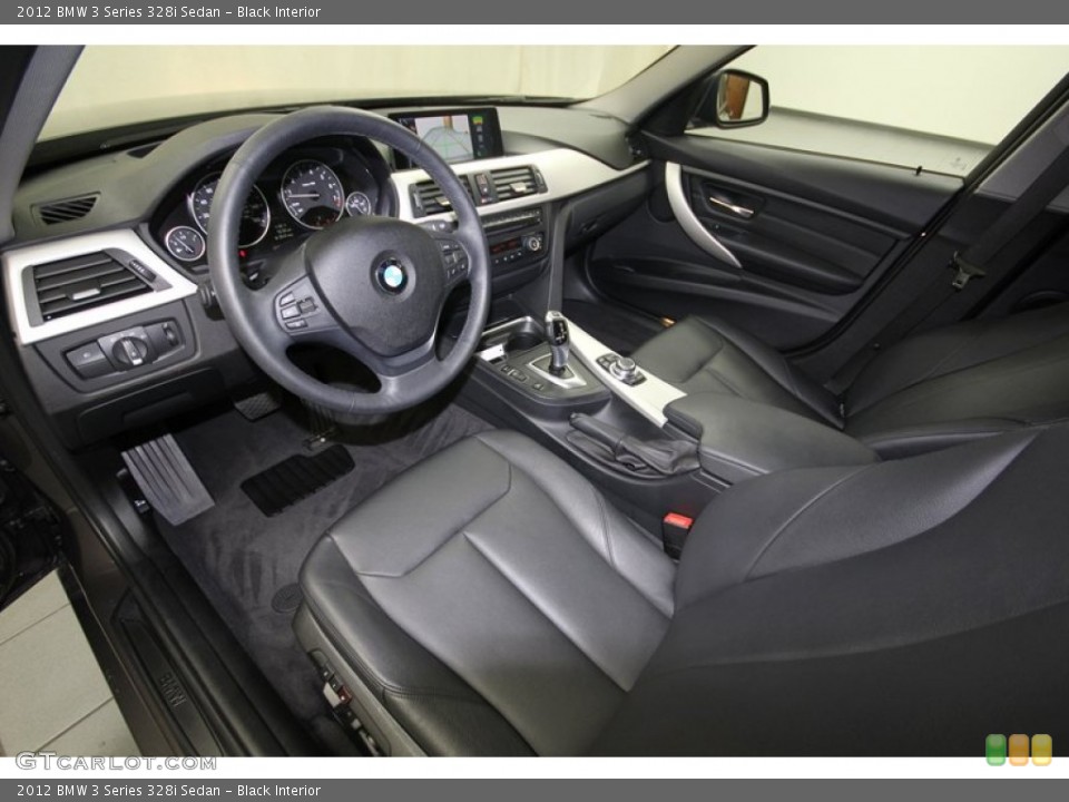 Black Interior Prime Interior for the 2012 BMW 3 Series 328i Sedan #81275020