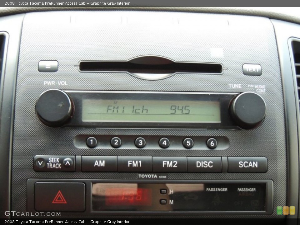 Graphite Gray Interior Audio System for the 2008 Toyota Tacoma PreRunner Access Cab #81276007