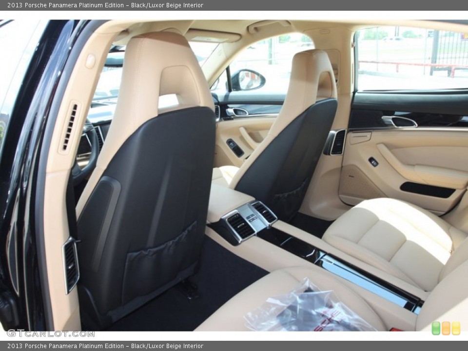 Black/Luxor Beige Interior Rear Seat for the 2013 Porsche Panamera Platinum Edition #81276772