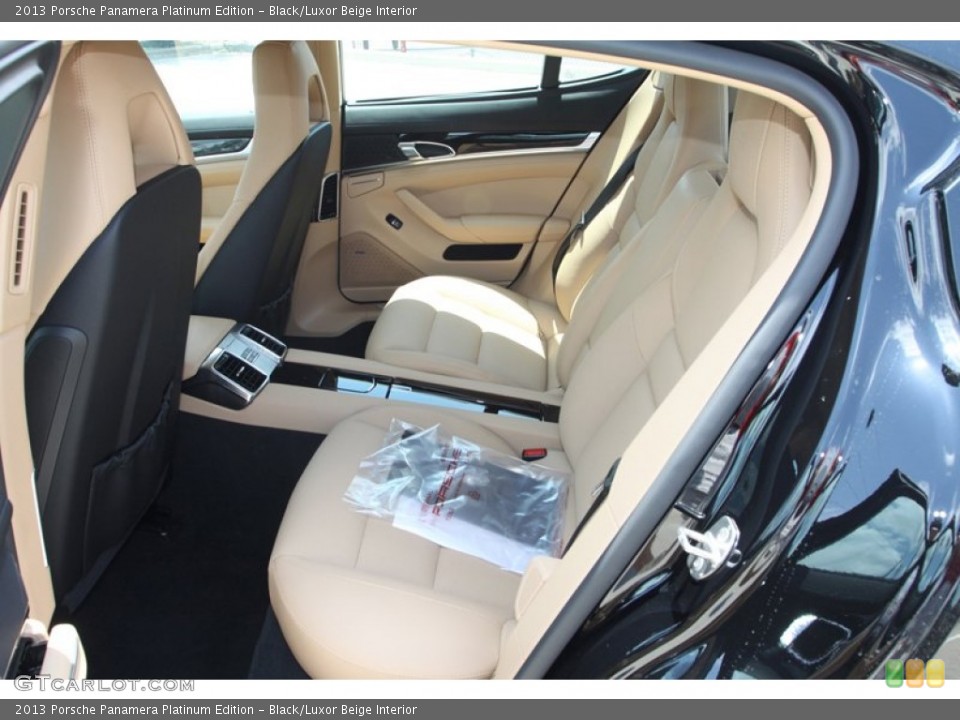Black/Luxor Beige Interior Rear Seat for the 2013 Porsche Panamera Platinum Edition #81276791
