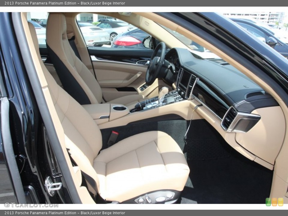 Black/Luxor Beige Interior Front Seat for the 2013 Porsche Panamera Platinum Edition #81276975