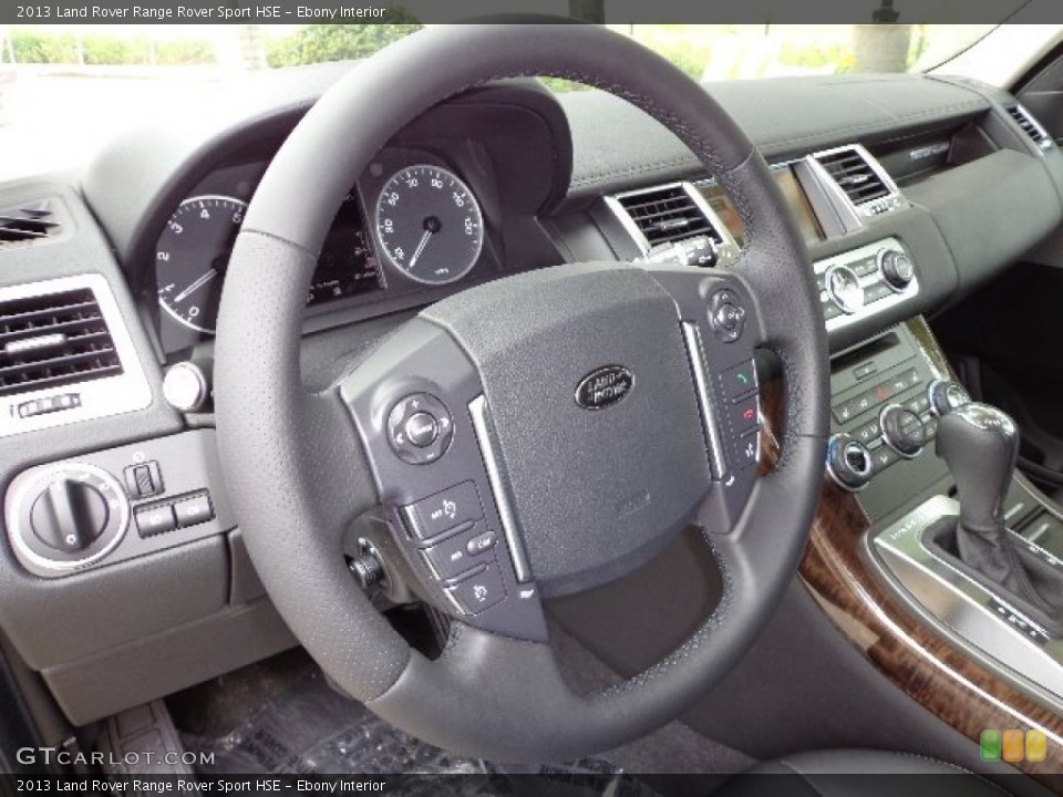 Ebony Interior Steering Wheel for the 2013 Land Rover Range Rover Sport HSE #81280489