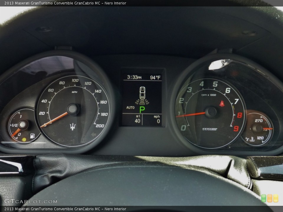 Nero Interior Gauges for the 2013 Maserati GranTurismo Convertible GranCabrio MC #81281176