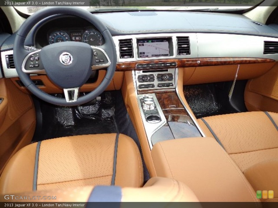 London Tan/Navy Interior Dashboard for the 2013 Jaguar XF 3.0 #81281635