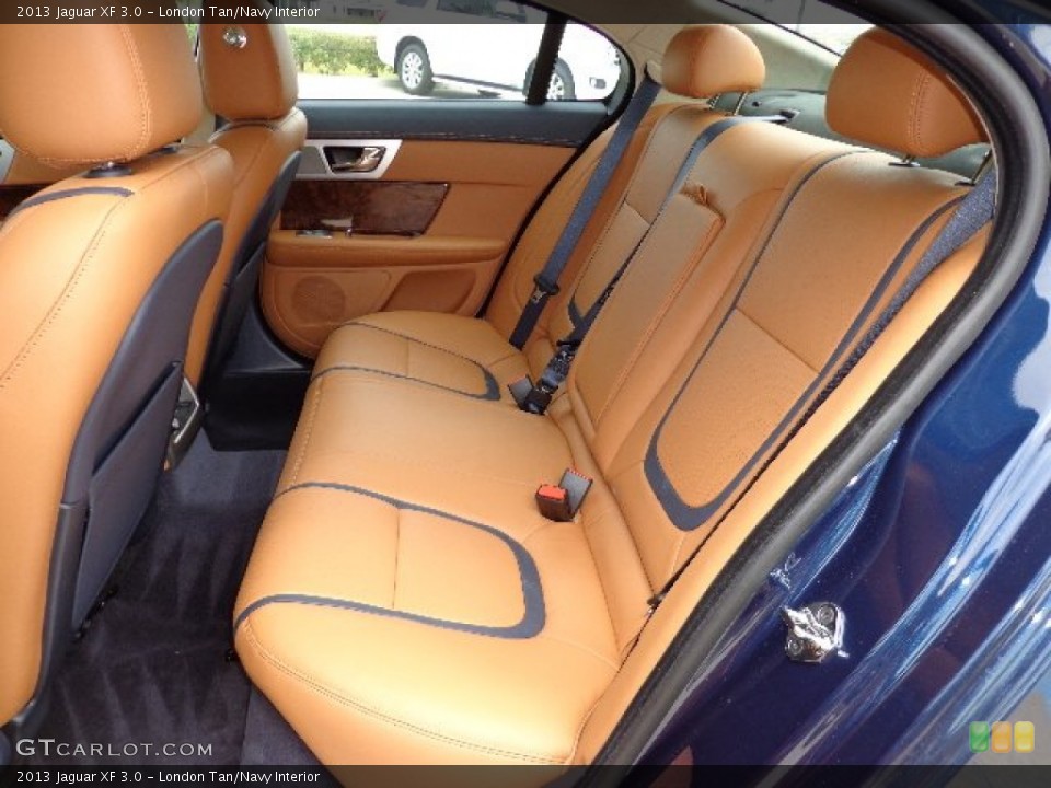 London Tan/Navy Interior Rear Seat for the 2013 Jaguar XF 3.0 #81281650