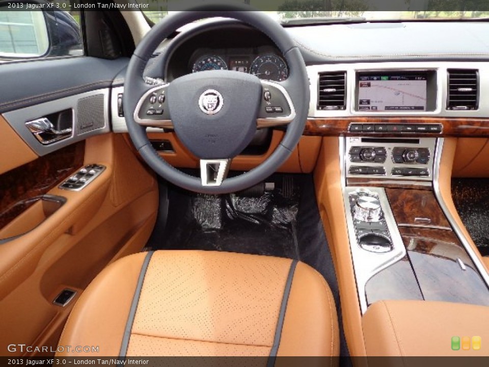London Tan/Navy Interior Dashboard for the 2013 Jaguar XF 3.0 #81281767