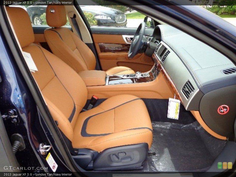 London Tan/Navy Interior Front Seat for the 2013 Jaguar XF 3.0 #81281836