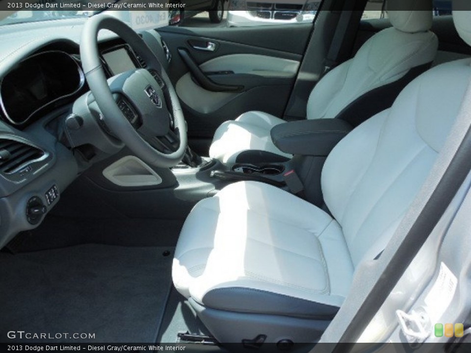 Diesel Gray/Ceramic White Interior Photo for the 2013 Dodge Dart Limited #81281950