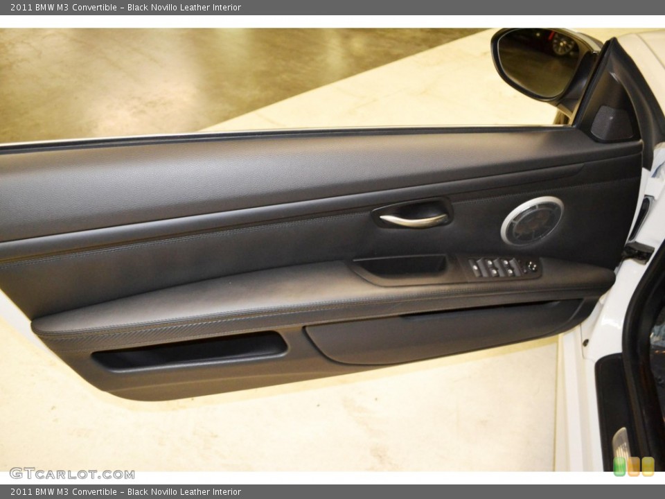 Black Novillo Leather Interior Door Panel for the 2011 BMW M3 Convertible #81282142