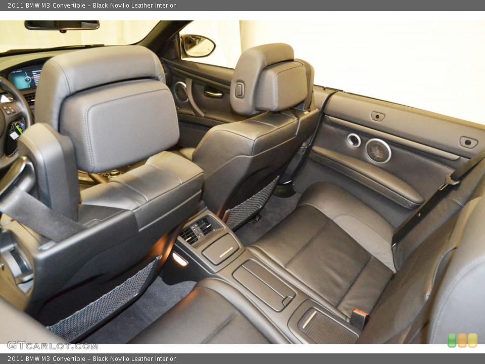 Black Novillo Leather Interior Rear Seat for the 2011 BMW M3 Convertible #81282196