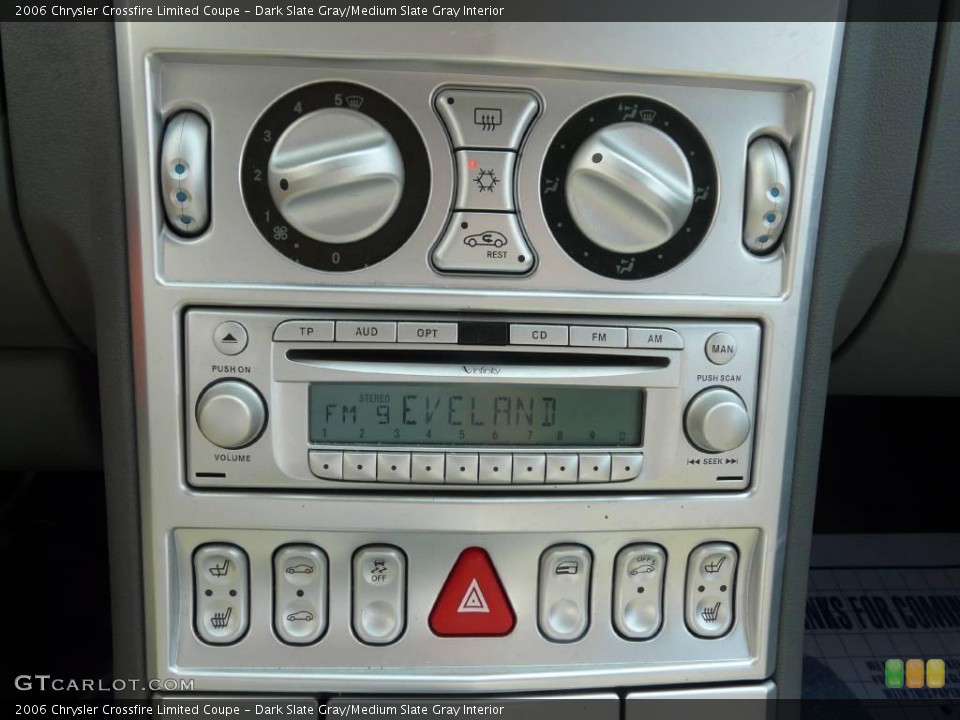 Dark Slate Gray/Medium Slate Gray Interior Controls for the 2006 Chrysler Crossfire Limited Coupe #8128425