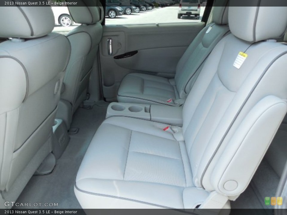 Beige Interior Rear Seat for the 2013 Nissan Quest 3.5 LE #81285124
