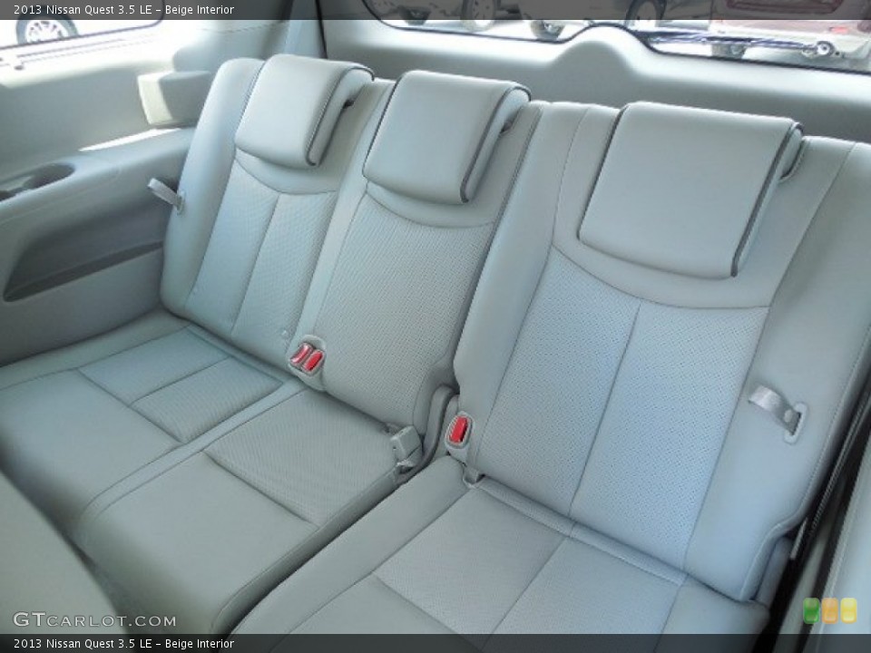 Beige Interior Rear Seat for the 2013 Nissan Quest 3.5 LE #81285130