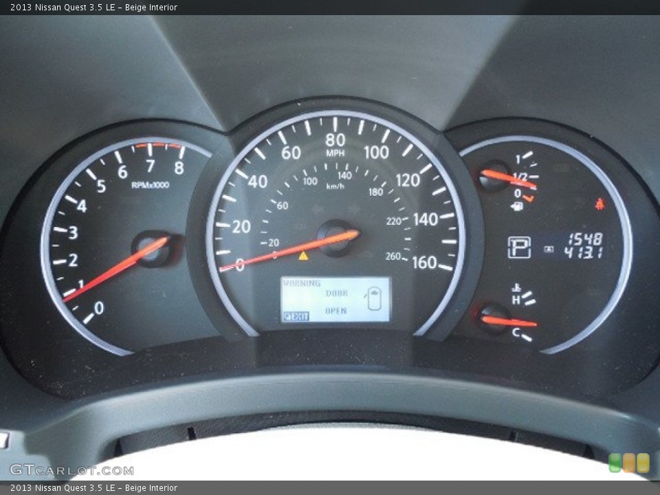 Beige Interior Gauges for the 2013 Nissan Quest 3.5 LE #81285244