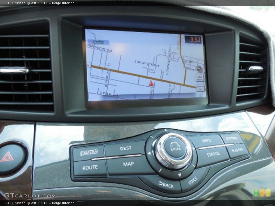 Beige Interior Navigation for the 2013 Nissan Quest 3.5 LE #81285255