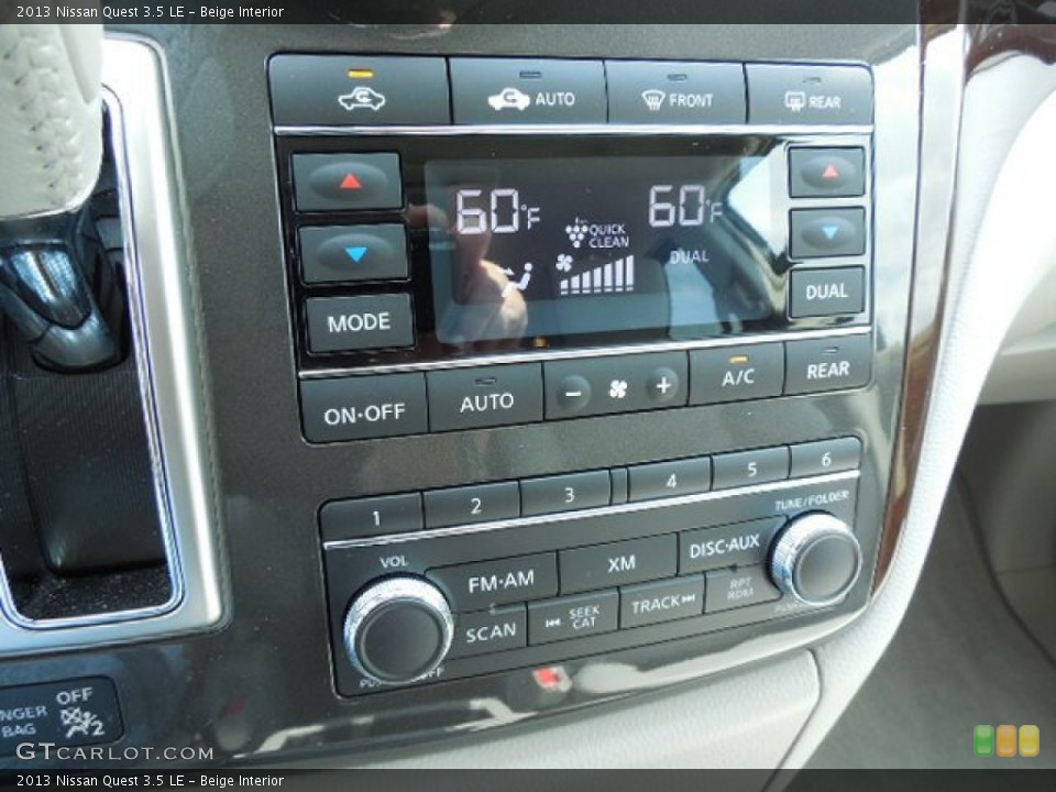 Beige Interior Controls for the 2013 Nissan Quest 3.5 LE #81285265