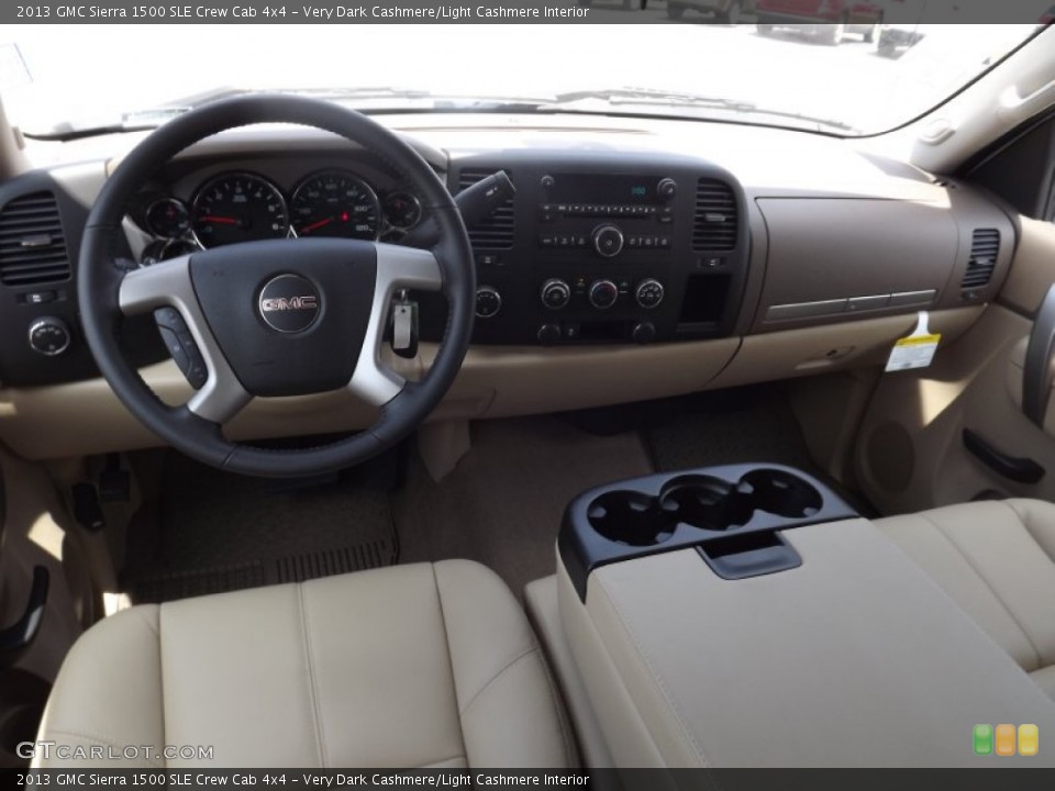 Very Dark Cashmere/Light Cashmere Interior Dashboard for the 2013 GMC Sierra 1500 SLE Crew Cab 4x4 #81285632